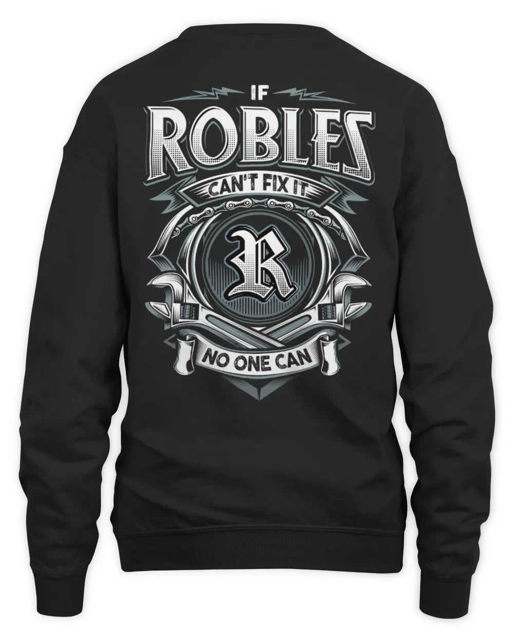 ROBLES AP81-K4-626 - Personalized Ahmed Quote Apparel “If Ahmed Can't Fix It, No One Can” - Unisex Sweatshirt - Black