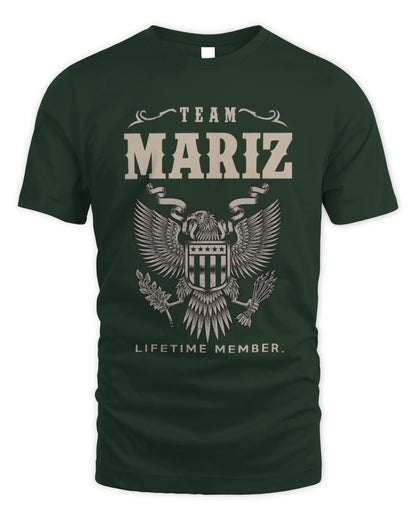 MARIZ TP06-K82 – Personalized Classic Style Apparel “Team NAME Lifetime Member” - Unisex Standard T-Shirt - Forest Green