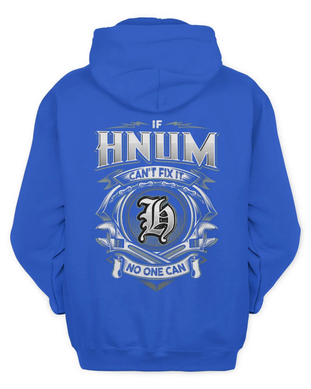 HNUM AP81-K4-626 - Personalized Ahmed Quote Apparel “If Ahmed Can't Fix It, No One Can” - Unisex Hoodie - Royal