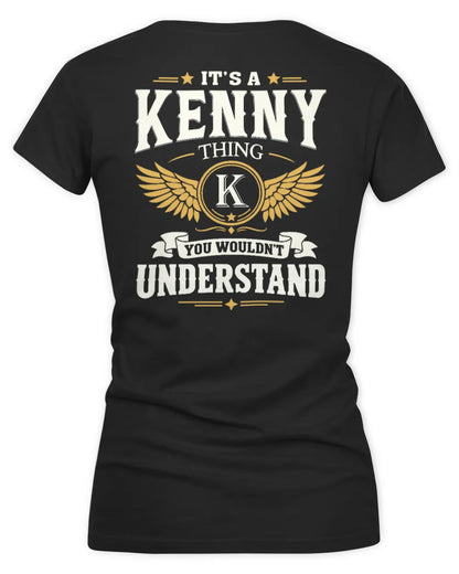 KENNY KT06-M008 It’s a [NAME] Thing – You Wouldn’t Understand | Personalized Vintage T-Shirt - Women's V-Neck T-Shirt - Black