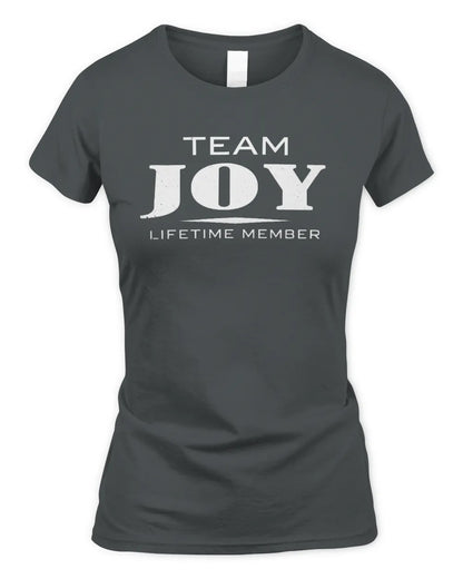 JOY BL62-K4-128 - Personalized “Team NAME Lifetime Member” - Women's Standard T-Shirt - Charcoal