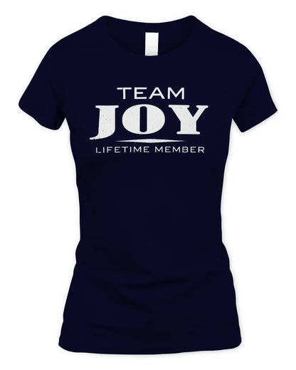 JOY BL62-K4-128 - Personalized “Team NAME Lifetime Member” - Women's Standard T-Shirt - Navy