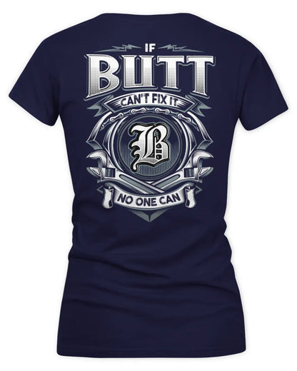 BUTT AP81-K4-626 - Personalized Ahmed Quote Apparel “If Ahmed Can't Fix It, No One Can” - Women's V-Neck T-Shirt - Navy