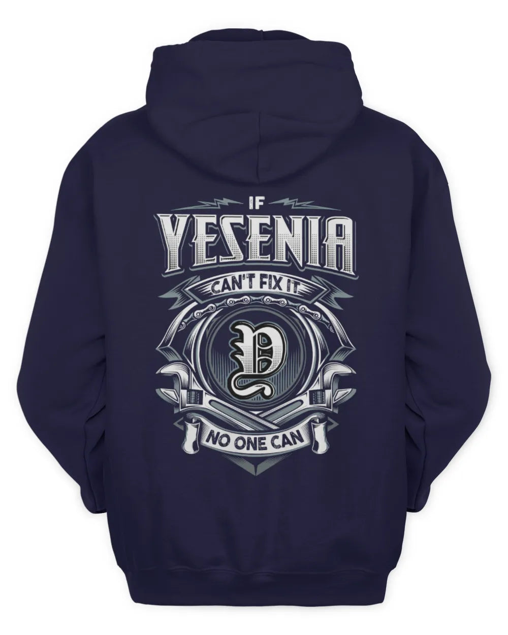 YESENIA AP81-K4-626 - Personalized Ahmed Quote Apparel “If Ahmed Can't Fix It, No One Can” - Unisex Hoodie - Navy