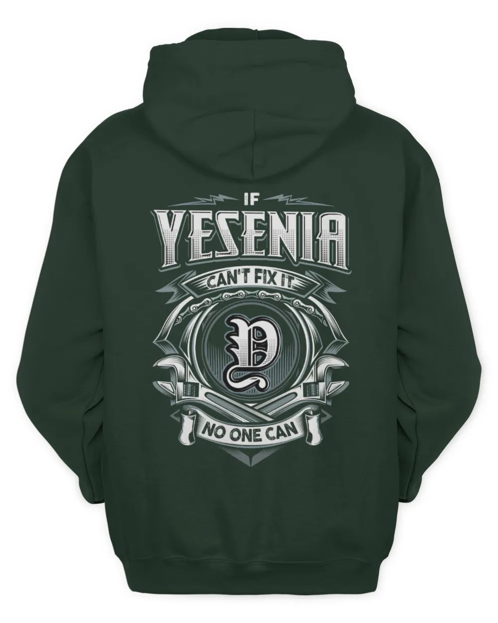 YESENIA AP81-K4-626 - Personalized Ahmed Quote Apparel “If Ahmed Can't Fix It, No One Can” - Unisex Hoodie - Forest Green