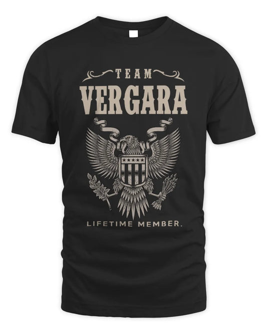 VERGARA TP06-K82 – Personalized Classic Style Apparel “Team NAME Lifetime Member” - Unisex Standard T-Shirt - Black