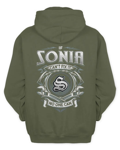 SONIA AP81-K4-626 - Personalized Ahmed Quote Apparel “If Ahmed Can't Fix It, No One Can” - Unisex Hoodie - Military Green