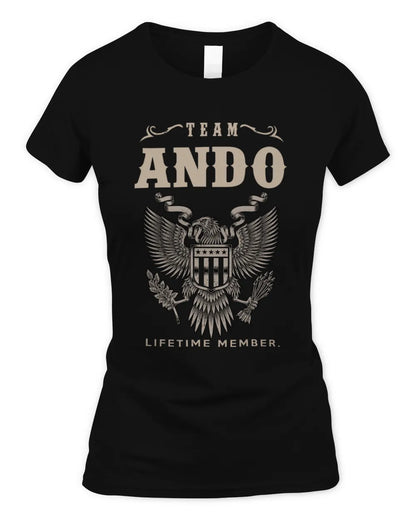 ANDO TP06-K82 – Personalized Classic Style Apparel “Team NAME Lifetime Member” - Women's Standard T-Shirt - Black