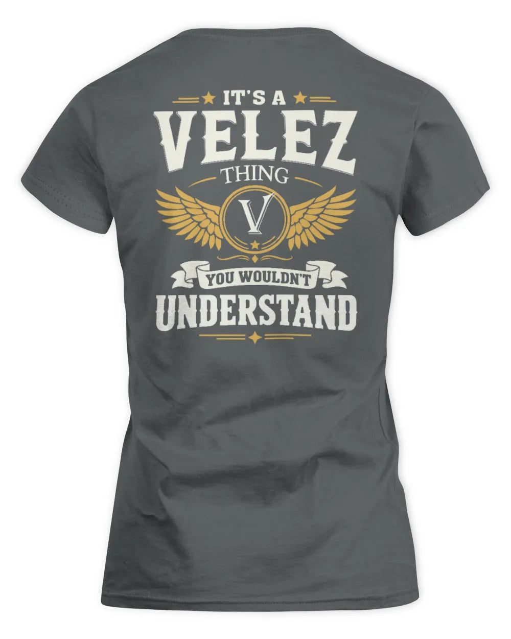 VELEZ KT06-M008 It’s a [NAME] Thing – You Wouldn’t Understand | Personalized Vintage T-Shirt - Women's Standard T-Shirt - Charcoal
