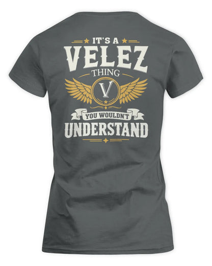 VELEZ KT06-M008 It’s a [NAME] Thing – You Wouldn’t Understand | Personalized Vintage T-Shirt - Women's Standard T-Shirt - Charcoal