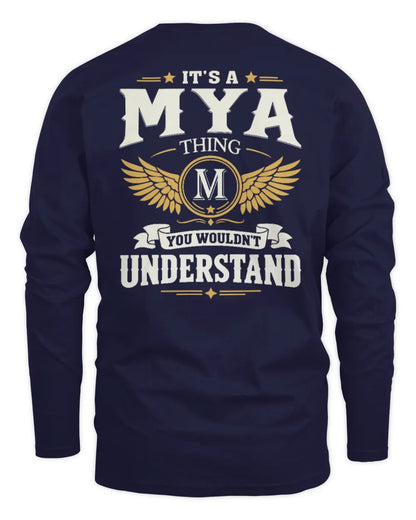 MYA KT06-M008 It’s a [NAME] Thing – You Wouldn’t Understand | Personalized Vintage T-Shirt - Men's Long Sleeved T-Shirt - Navy