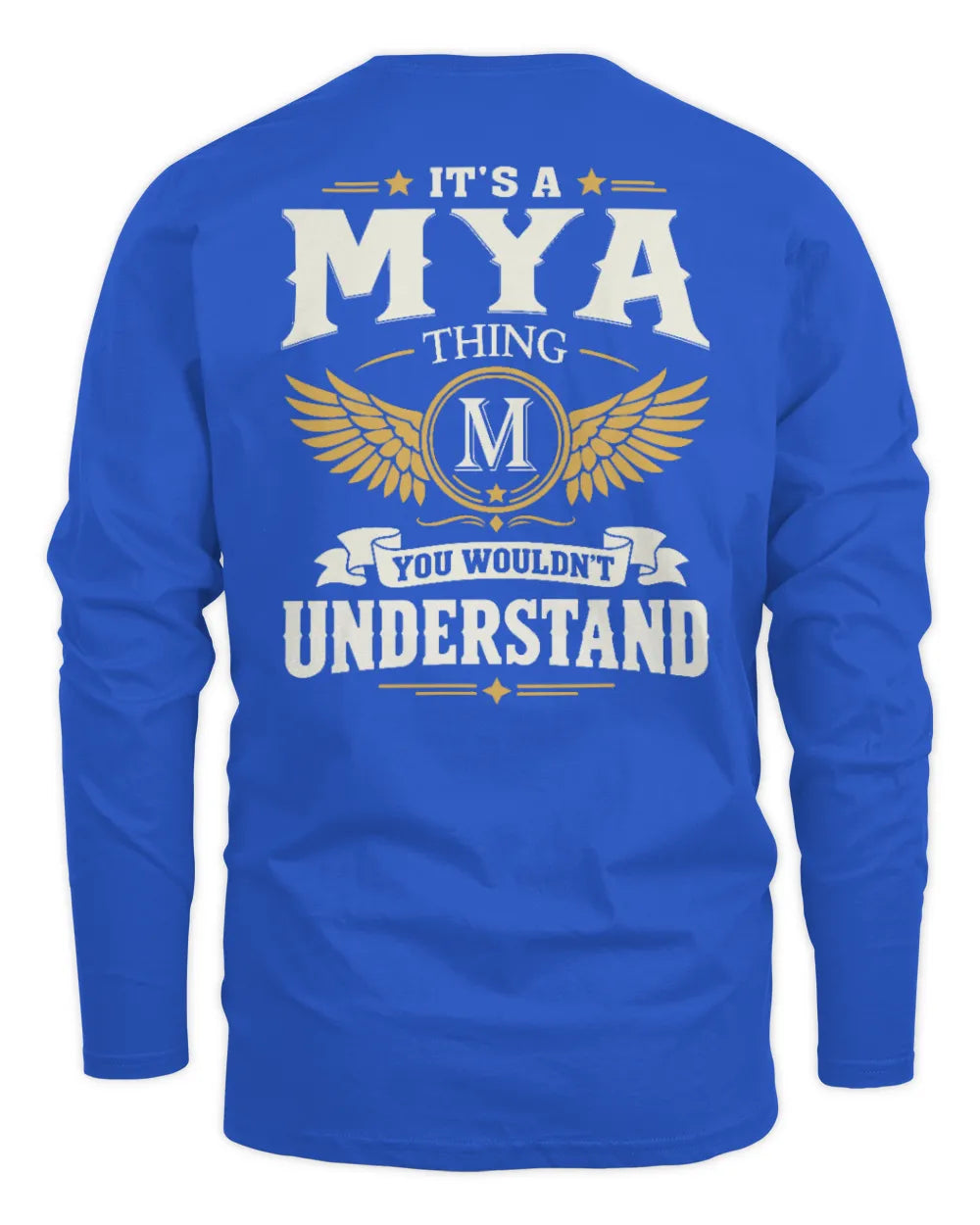MYA KT06-M008 It’s a [NAME] Thing – You Wouldn’t Understand | Personalized Vintage T-Shirt - Men's Long Sleeved T-Shirt - Royal