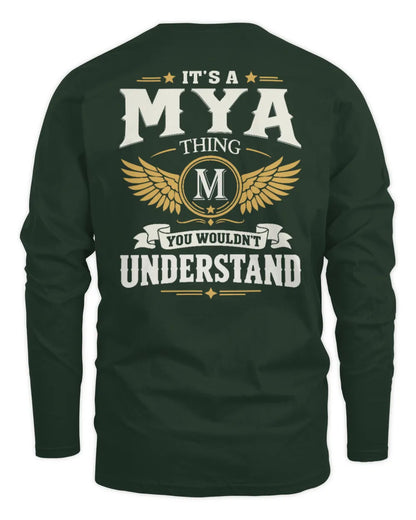 MYA KT06-M008 It’s a [NAME] Thing – You Wouldn’t Understand | Personalized Vintage T-Shirt - Men's Long Sleeved T-Shirt - Forest Green