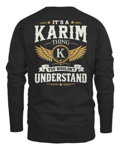 KARIM KT06-M008 It’s a [NAME] Thing – You Wouldn’t Understand | Personalized Vintage T-Shirt - Men's Long Sleeved T-Shirt - Black