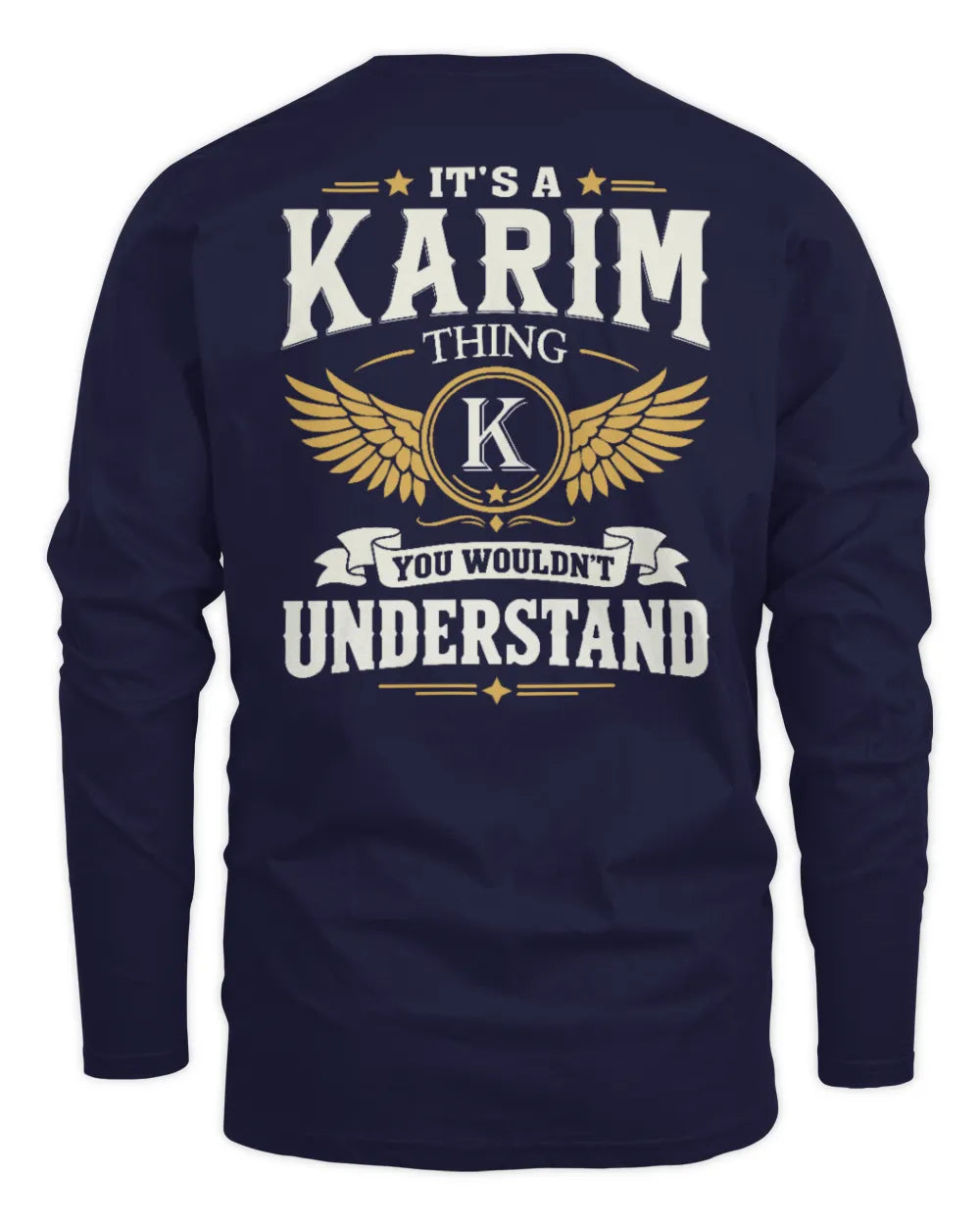 KARIM KT06-M008 It’s a [NAME] Thing – You Wouldn’t Understand | Personalized Vintage T-Shirt - Men's Long Sleeved T-Shirt - Navy