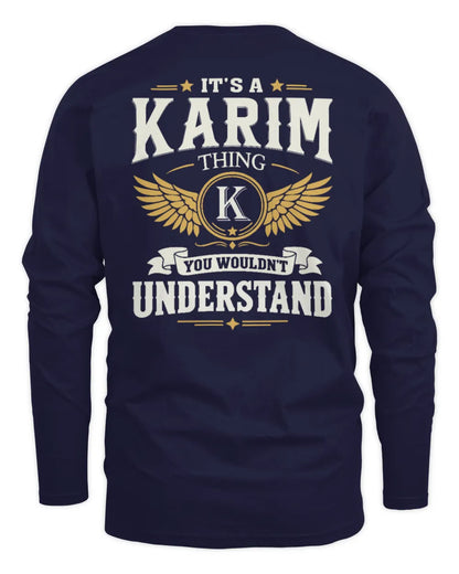 KARIM KT06-M008 It’s a [NAME] Thing – You Wouldn’t Understand | Personalized Vintage T-Shirt - Men's Long Sleeved T-Shirt - Navy