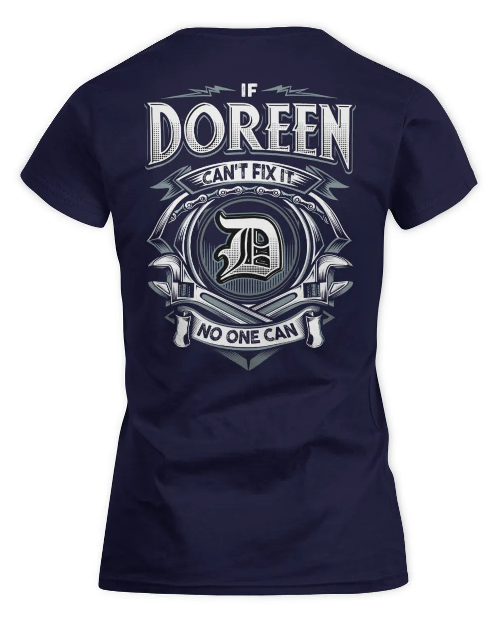 DOREEN AP81-K4-626 - Personalized Ahmed Quote Apparel “If Ahmed Can't Fix It, No One Can” - Women's Standard T-Shirt - Navy