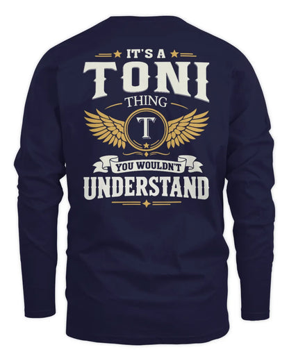 TONI KT06-M008 It’s a [NAME] Thing – You Wouldn’t Understand | Personalized Vintage T-Shirt - Men's Long Sleeved T-Shirt - Navy