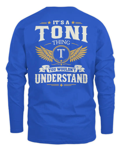 TONI KT06-M008 It’s a [NAME] Thing – You Wouldn’t Understand | Personalized Vintage T-Shirt - Men's Long Sleeved T-Shirt - Royal