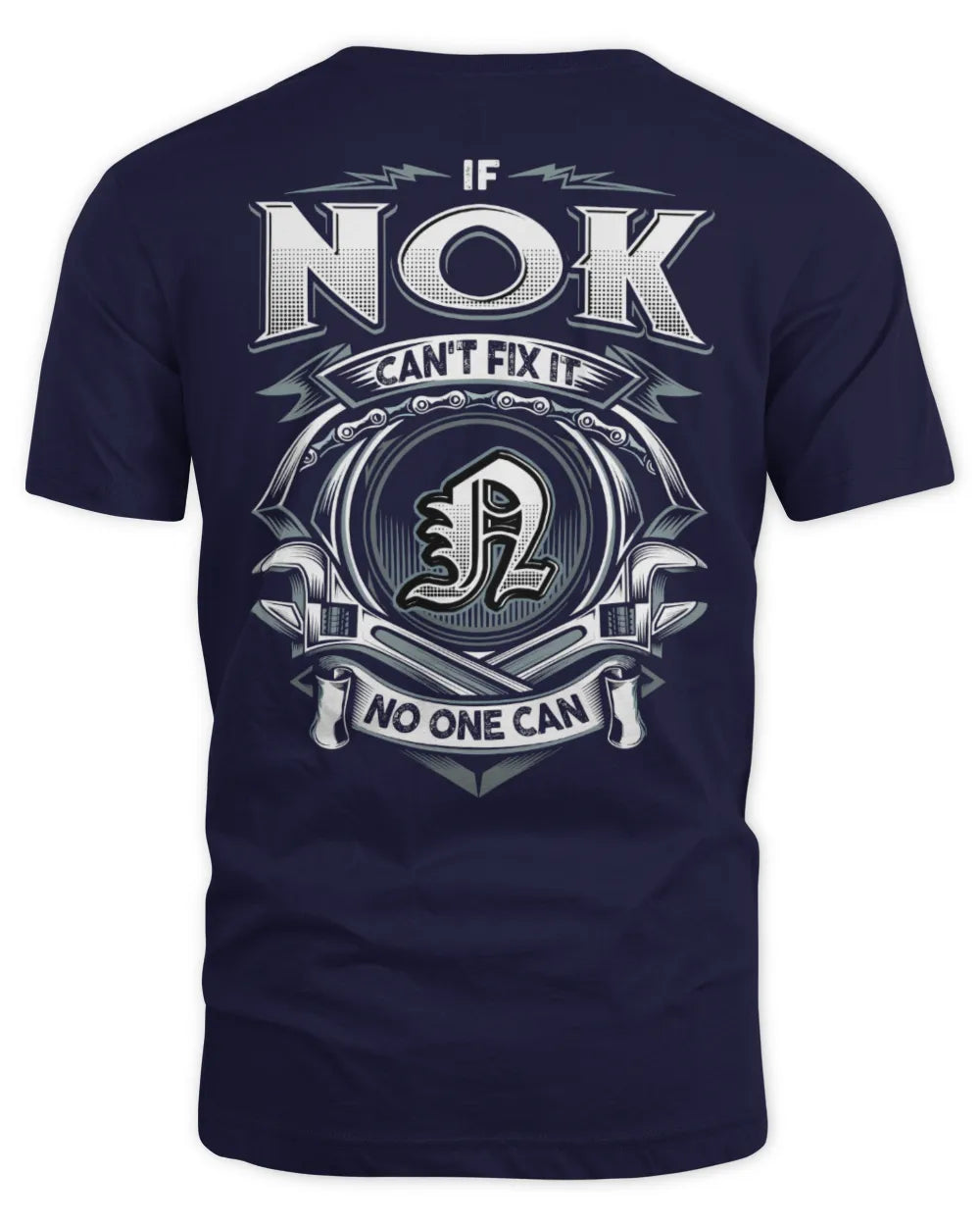 NOK AP81-K4-626 - Personalized Ahmed Quote Apparel “If Ahmed Can't Fix It, No One Can” - Unisex Standard T-Shirt - Navy