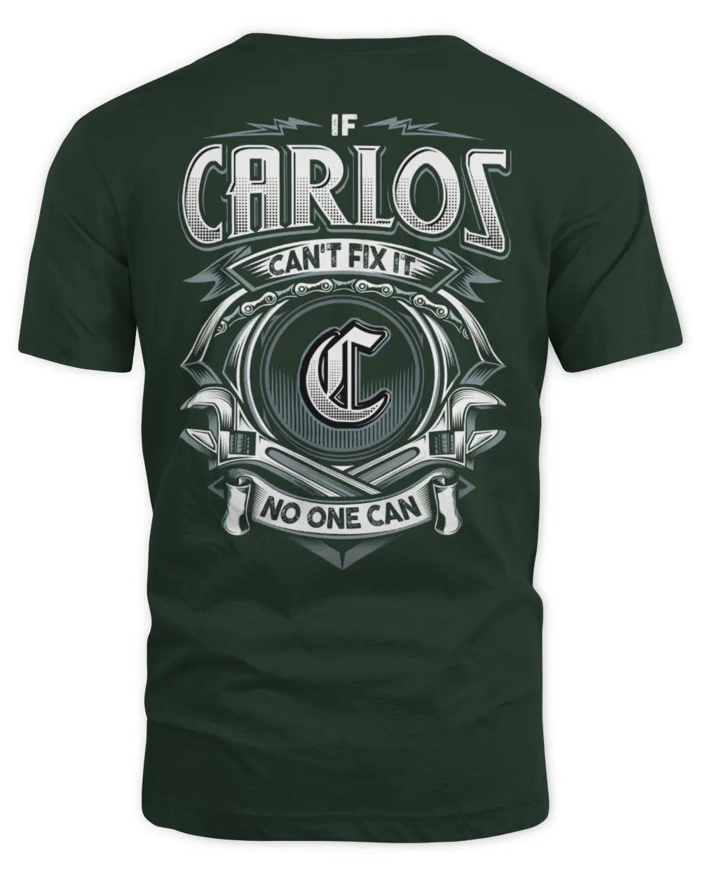 CARLOS AP81-K4-626 - Personalized Ahmed Quote Apparel “If Ahmed Can't Fix It, No One Can” - Unisex Standard T-Shirt - Forest Green