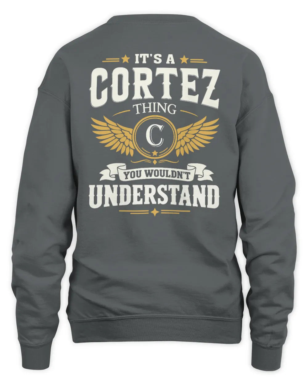 CORTEZ KT06-M008 It’s a [NAME] Thing – You Wouldn’t Understand | Personalized Vintage T-Shirt - Unisex Sweatshirt - Charcoal