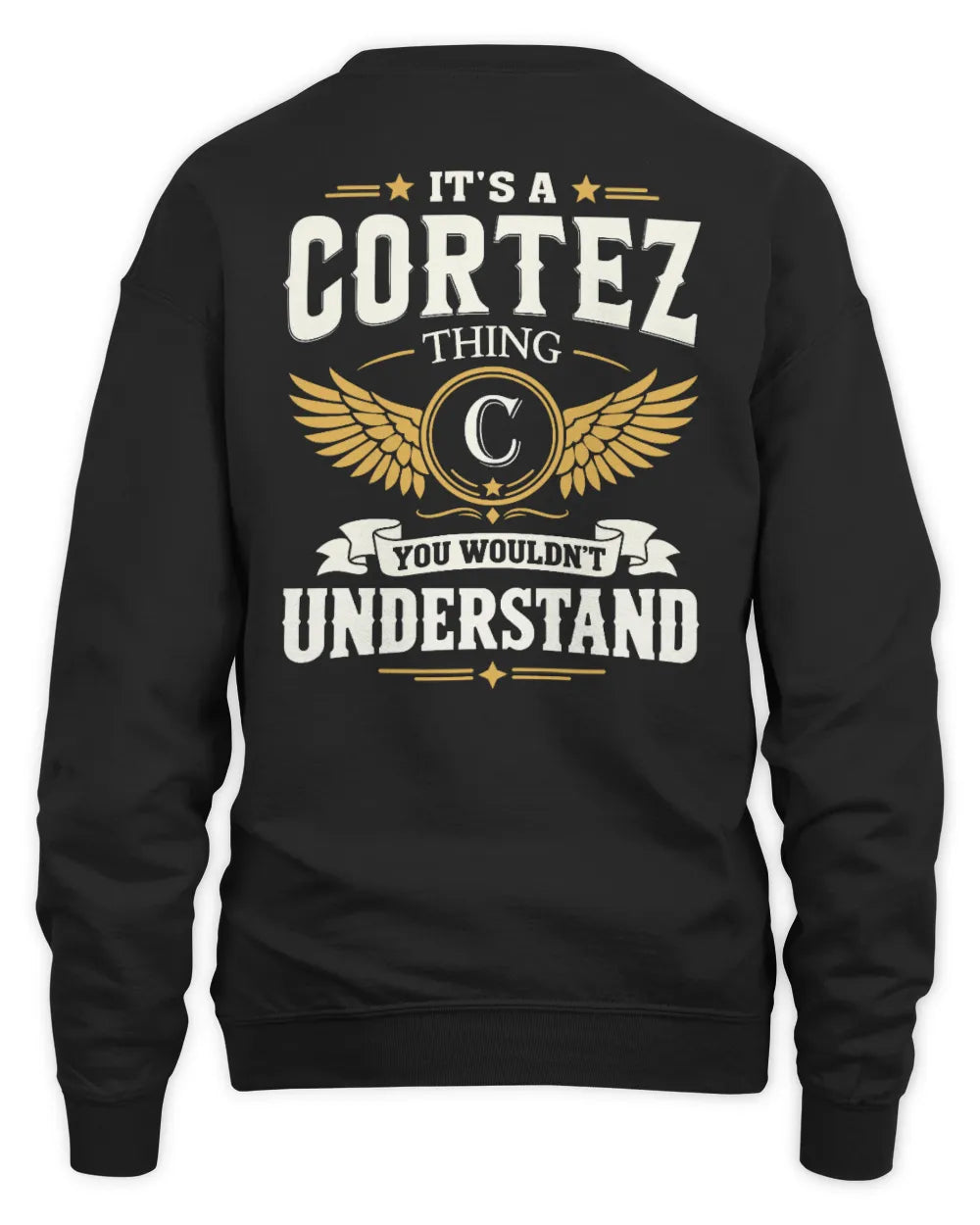 CORTEZ KT06-M008 It’s a [NAME] Thing – You Wouldn’t Understand | Personalized Vintage T-Shirt - Unisex Sweatshirt - Black