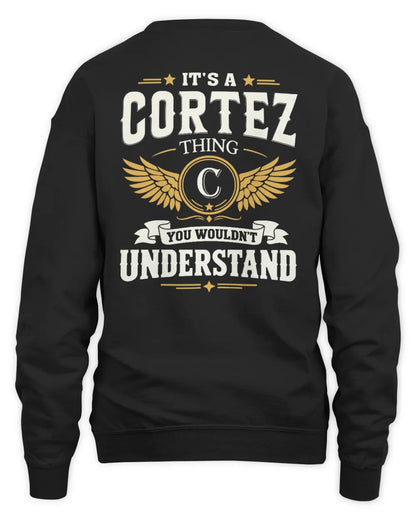 CORTEZ KT06-M008 It’s a [NAME] Thing – You Wouldn’t Understand | Personalized Vintage T-Shirt - Unisex Sweatshirt - Black