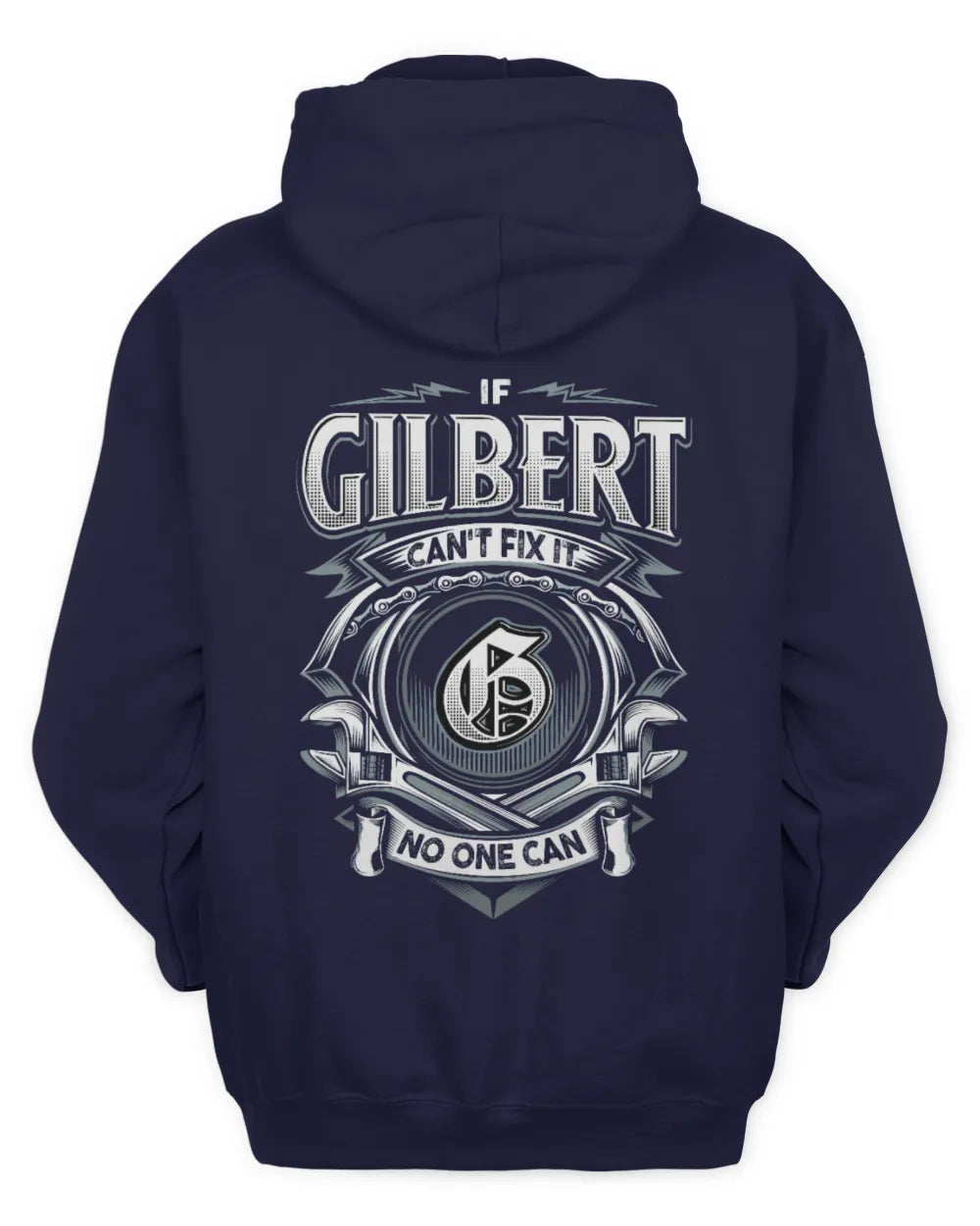 GILBERT AP81-K4-626 - Personalized Ahmed Quote Apparel “If Ahmed Can't Fix It, No One Can” - Unisex Hoodie - Navy