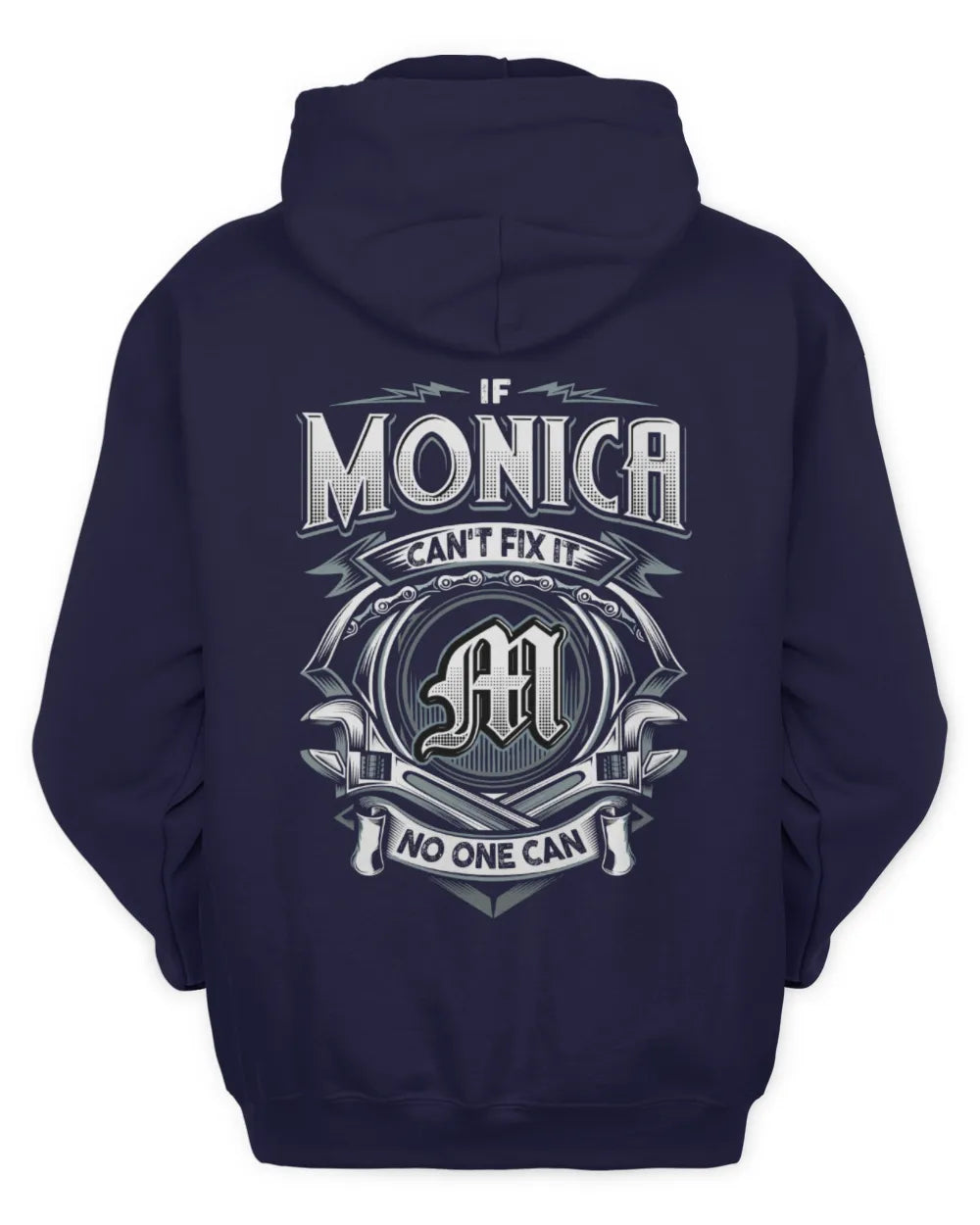 MONICA AP81-K4-626 - Personalized Ahmed Quote Apparel “If Ahmed Can't Fix It, No One Can” - Unisex Hoodie - Navy