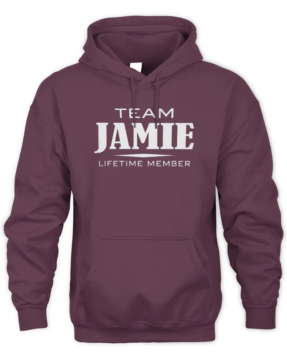 JAMIE BL62-K4-128 - Personalized “Team NAME Lifetime Member” - Unisex Hoodie - Maroon