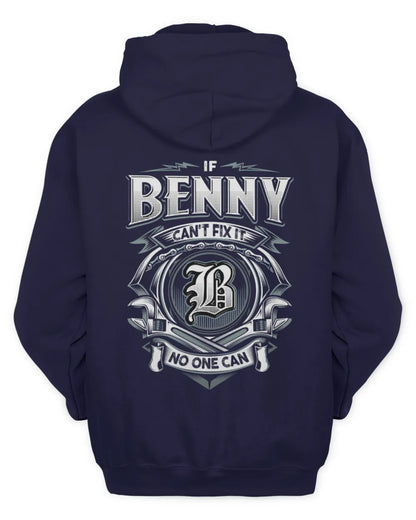 BENNY AP81-K4-626 - Personalized Ahmed Quote Apparel “If Ahmed Can't Fix It, No One Can” - Unisex Hoodie - Navy
