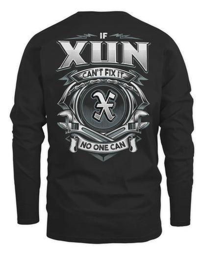 XUN AP81-K4-626 - Personalized Ahmed Quote Apparel “If Ahmed Can't Fix It, No One Can” - Men's Long Sleeved T-Shirt - Black