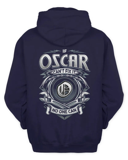 OSCAR AP81-K4-626 - Personalized Ahmed Quote Apparel “If Ahmed Can't Fix It, No One Can” - Unisex Hoodie - Navy