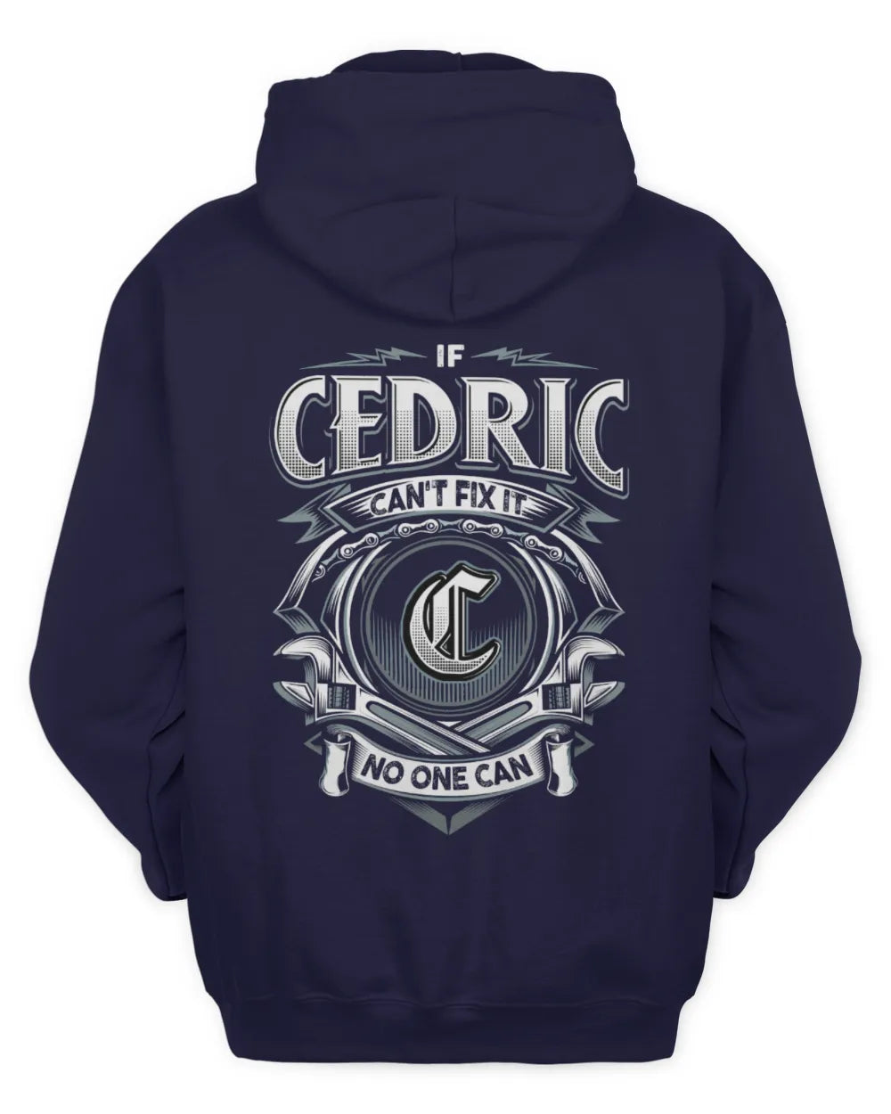CEDRIC AP81-K4-626 - Personalized Ahmed Quote Apparel “If Ahmed Can't Fix It, No One Can” - Unisex Hoodie - Navy