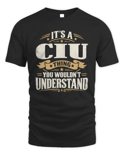 CIU P08 TH51 - Personalized “It’s a/an [NAME] Thing – You Wouldn’t Understand” Shirt - Unisex Standard T-Shirt - Black