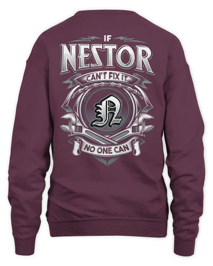 NESTOR AP81-K4-626 - Personalized Ahmed Quote Apparel “If Ahmed Can't Fix It, No One Can” - Unisex Sweatshirt - Maroon