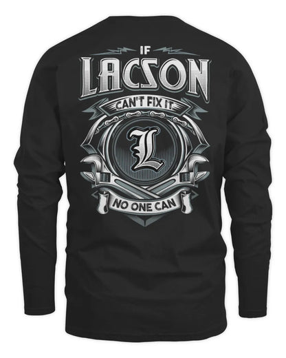 LACSON AP81-K4-626 - Personalized Ahmed Quote Apparel “If Ahmed Can't Fix It, No One Can” - Men's Long Sleeved T-Shirt - Black