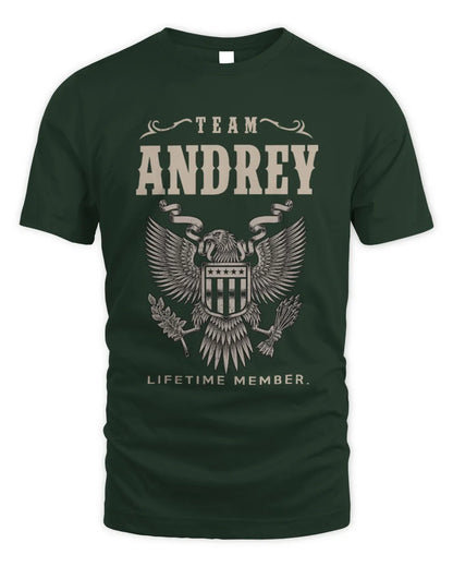 ANDREY TP06-K82 – Personalized Classic Style Apparel “Team NAME Lifetime Member” - Unisex Standard T-Shirt - Forest Green