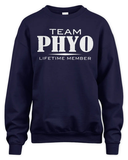 PHYO BL62-K4-128 - Personalized “Team NAME Lifetime Member” - Unisex Sweatshirt - Navy
