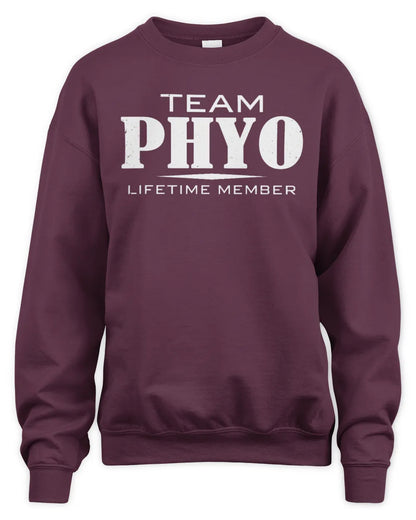 PHYO BL62-K4-128 - Personalized “Team NAME Lifetime Member” - Unisex Sweatshirt - Maroon