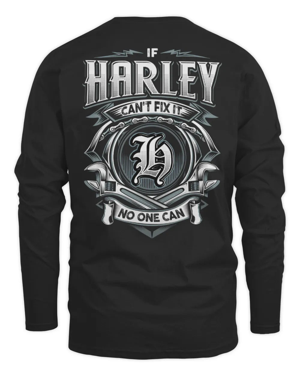 HARLEY AP81-K4-626 - Personalized Ahmed Quote Apparel “If Ahmed Can't Fix It, No One Can” - Men's Long Sleeved T-Shirt - Black