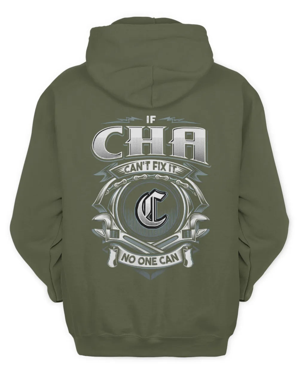 CHA AP81-K4-626 - Personalized Ahmed Quote Apparel “If Ahmed Can't Fix It, No One Can” - Unisex Hoodie - Military Green