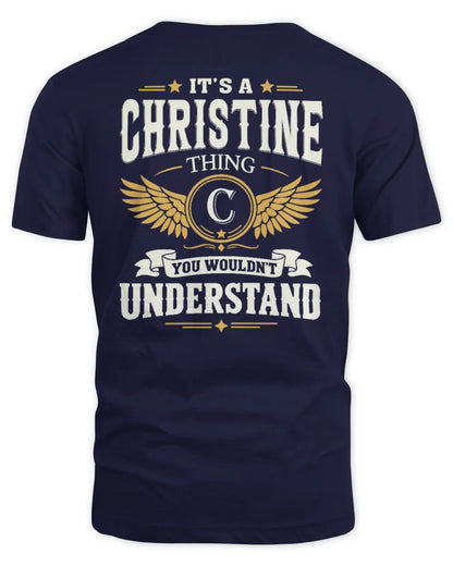 CHRISTINE KT06-M008 It’s a [NAME] Thing – You Wouldn’t Understand | Personalized Vintage T-Shirt - Unisex Standard T-Shirt - Navy