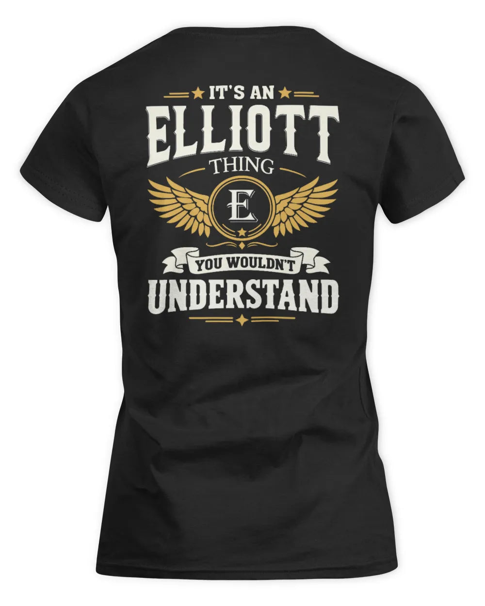 ELLIOTT KT06-M008 It’s a [NAME] Thing – You Wouldn’t Understand | Personalized Vintage T-Shirt - Women's Standard T-Shirt - Black