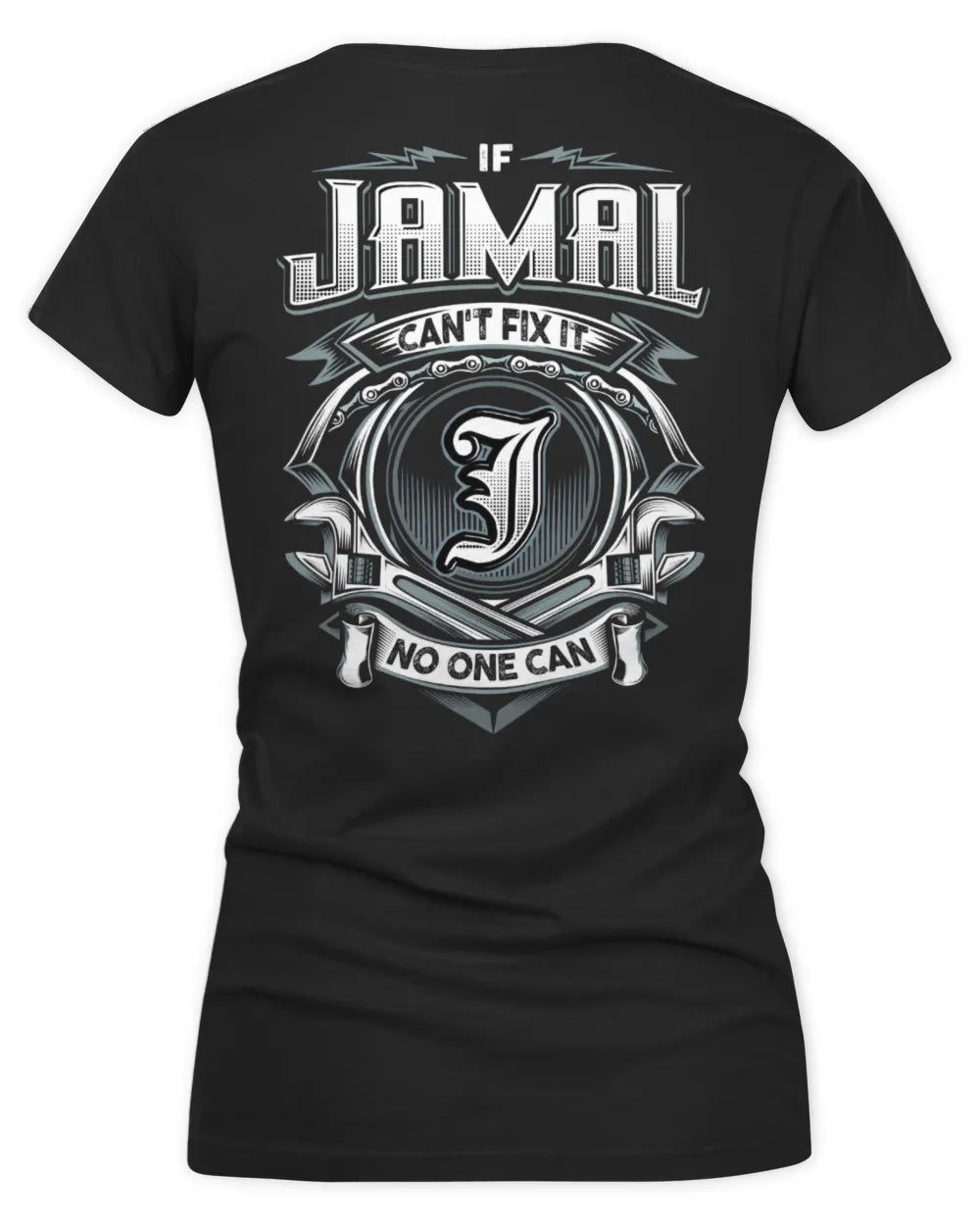 JAMAL AP81-K4-626 - Personalized Ahmed Quote Apparel “If Ahmed Can't Fix It, No One Can” - Women's V-Neck T-Shirt - Black
