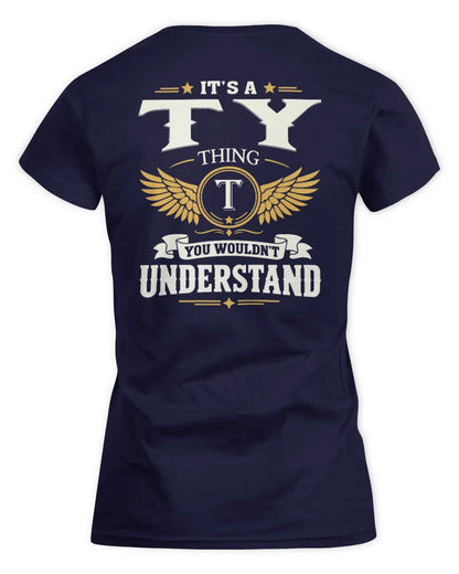TY KT06-M008 It’s a [NAME] Thing – You Wouldn’t Understand | Personalized Vintage T-Shirt - Women's Standard T-Shirt - Navy