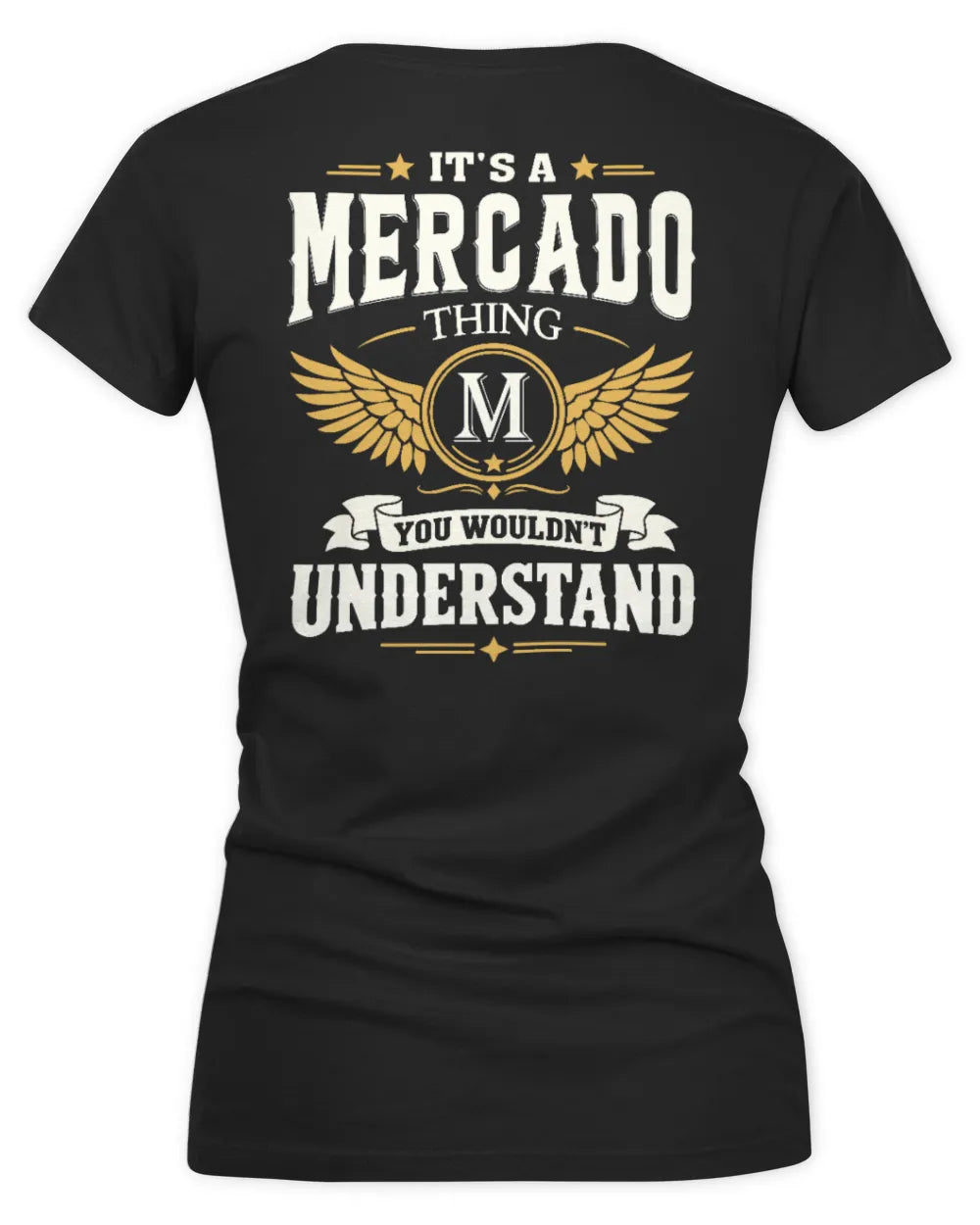 MERCADO KT06-M008 It’s a [NAME] Thing – You Wouldn’t Understand | Personalized Vintage T-Shirt - Women's V-Neck T-Shirt - Black