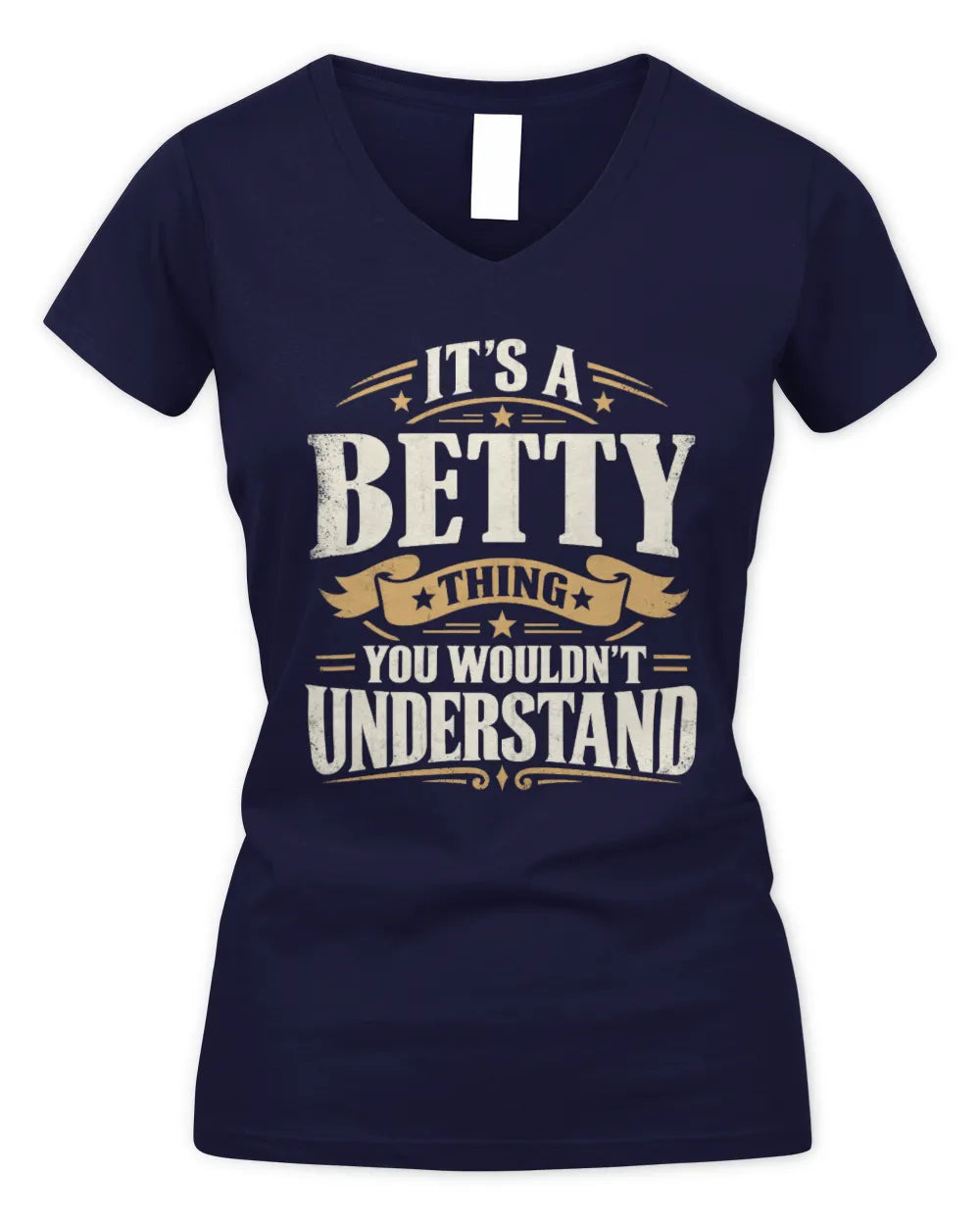 BETTY P08 TH51 - Personalized “It’s a/an [NAME] Thing – You Wouldn’t Understand” Shirt - Women's V-Neck T-Shirt - Navy