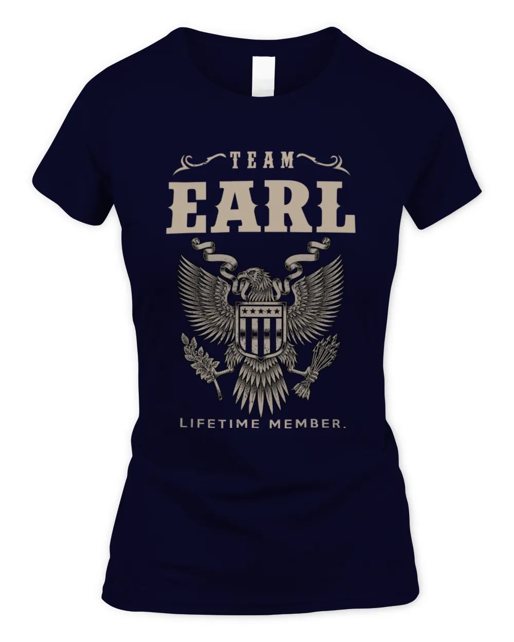 EARL TP06-K82 – Personalized Classic Style Apparel “Team NAME Lifetime Member” - Women's Standard T-Shirt - Navy